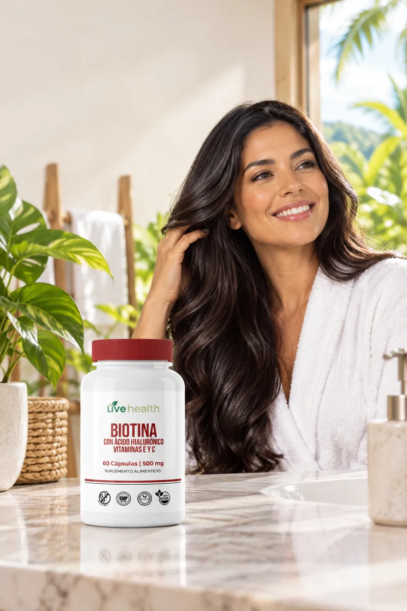 Biotina + Hialurónico Live Health